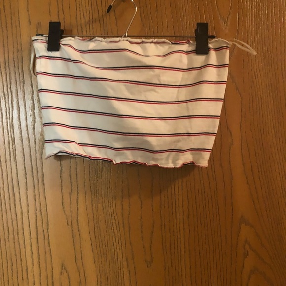 Red whit navy tube top - Picture 1 of 2
